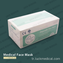 3 katlı tek kullanımlık tıbbi yüz maskesi